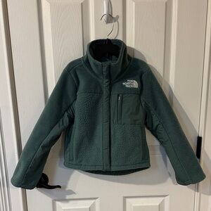 Little girls size xs North Face fleece with snap closure